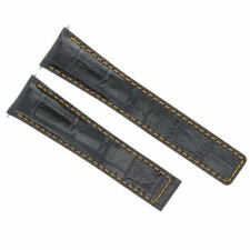 20MM LEATHER WATCH BAND STRAP CLASP FOR TAG HEUER MONZA CR2114-0 WATCH BLACK OS