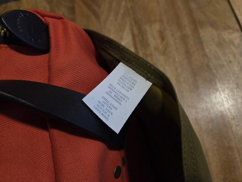 Filson Heritage Sportsman Bag | NWT | Made in USA | Orange/Dark Tan | Rare - Picture 15 of 24