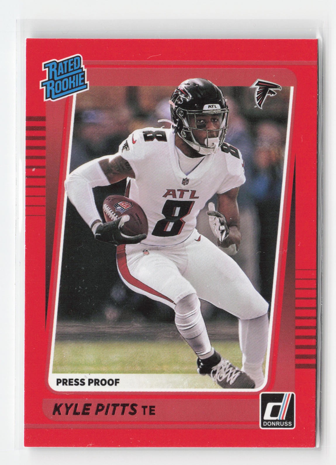 2021 Donruss #260 Kyle Pitts Press Proof Red B02