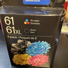 HP 61XL 61 2-Pack Tri-color and Black Ink Cartridge Refills, Exp. 01/2028, NEW
