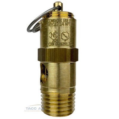 1/4'' NPT 225 PSI Air Compressor Safety Relief Valve Tank Pop Off Brass Male