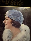 1973 Coca-Cola Flapper Girl Tray Blue Turban Fur Stole Vintage Advertising — photo 3