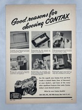 Original 1952 Zeiss Ikon CONTAX Camera Advertisement Original Vintage Print Ad