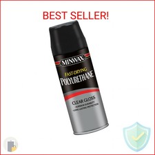 Minwax Fast Drying Polyurethane Spray, Protective Wood Finish, Clear/Warm Gloss,