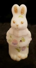 Fenton Art Glass Handpainted Trinket Box Opal Satin Or Custard Glass