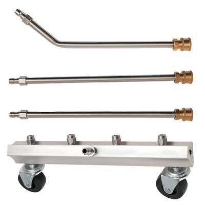 #ad 4000 PSI Pressure Washer Under Car Cleaner w 3 Extension Wands Rollers $32.10