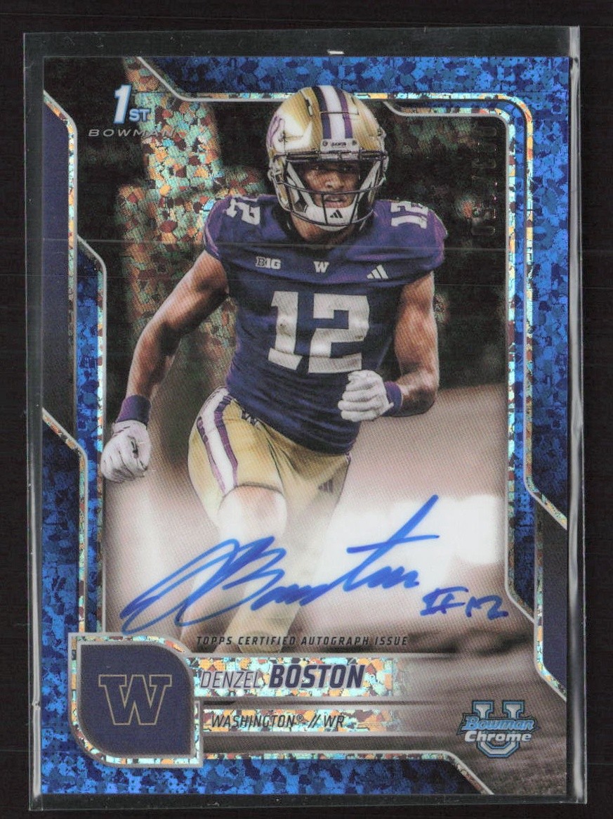 2025 Bowman U Chrome Autographs Blue Mini-Diamond #BCA-DB Denzel Boston 003/150