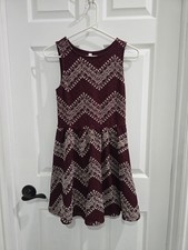 Xhiliration Sleeveless Dress Juniors Burgundy Size Small EUC