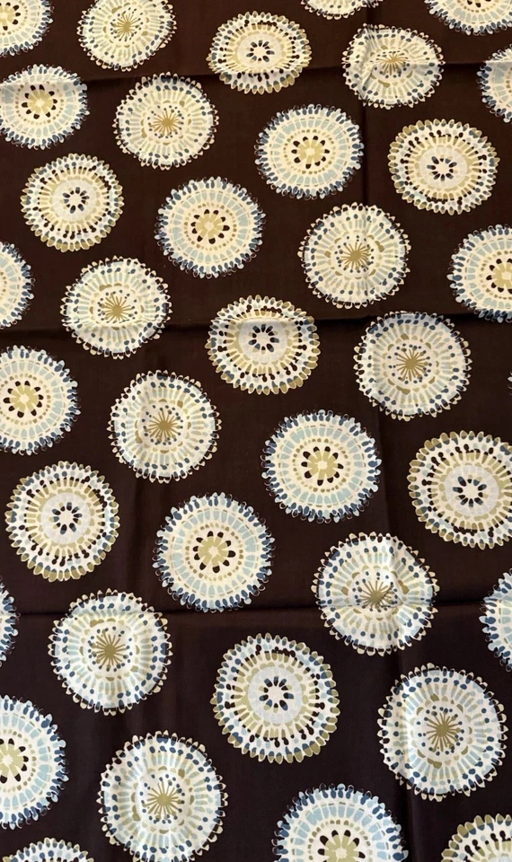 Habitat A Philosophy A Refuge Benartex Geometric Fabric Brown Blue 38 x 44” - Image 3 of 4