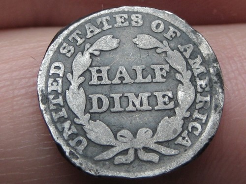 1847 P Seated Liberty Half Dime- Philadelphia, About Good Details