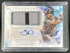 2019 Topps Inception Steven Duggar Patch Auto Autograph RC Rookie #/199 Giants