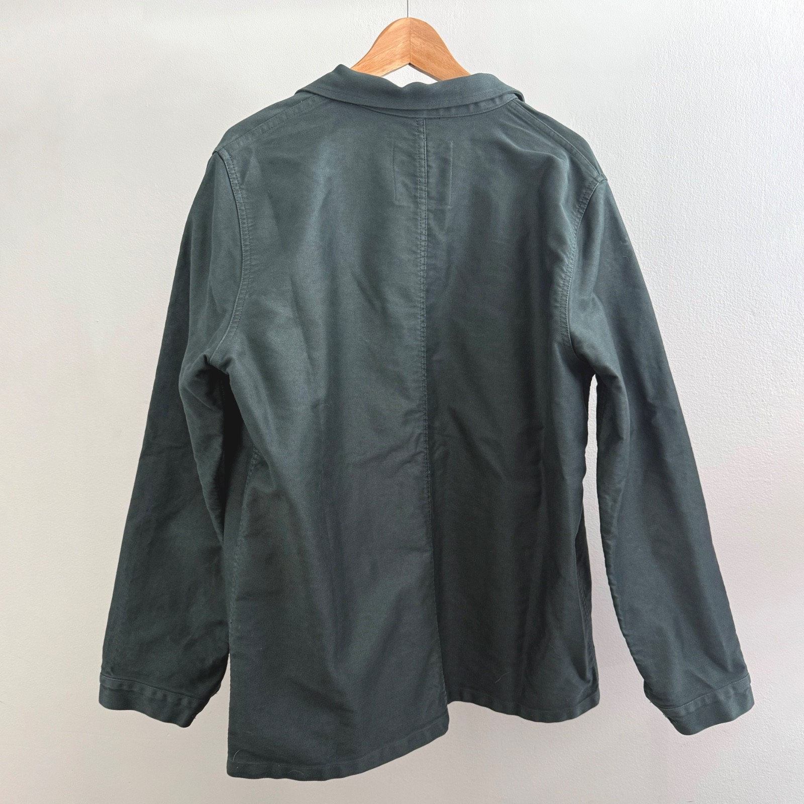 NWT Le Mont St Michel French Work Jacket XL Forest Green Moleskin Chore Coat - second product detail image