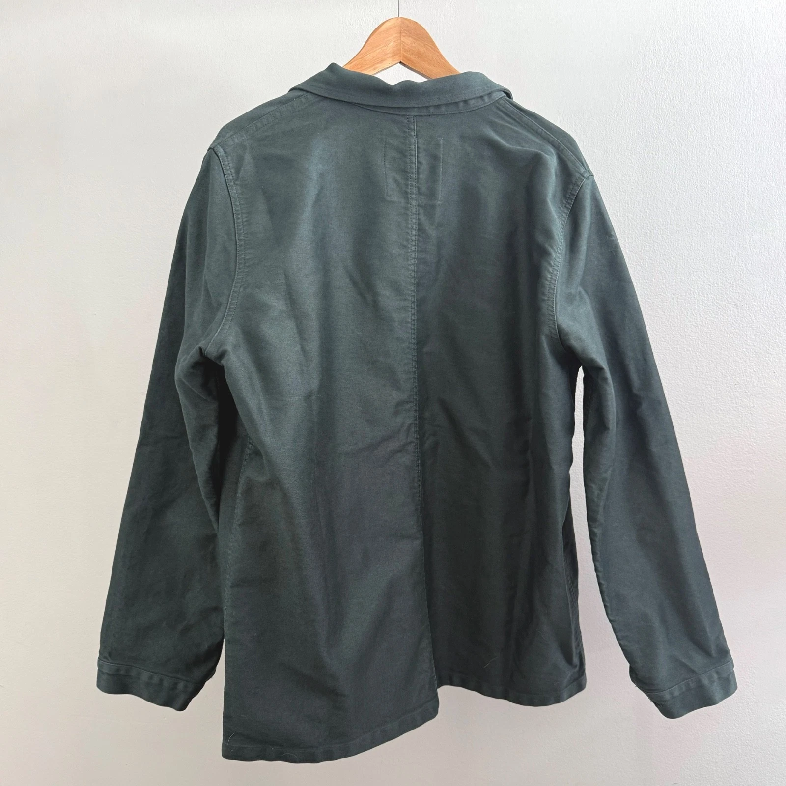 NWT Le Mont St Michel French Work Jacket XL Forest Green Moleskin Chore Coat - product detail image 2
