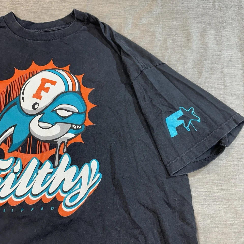 Filthy Dripped NFL Miami Dolphins Cotton Parody Tshirt Size 3XL Streetwear - Image 3 of 4