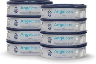 Angelcare Nachfüllkassette für Windeleimer Dress-Up und Classic XL - 8er Pack