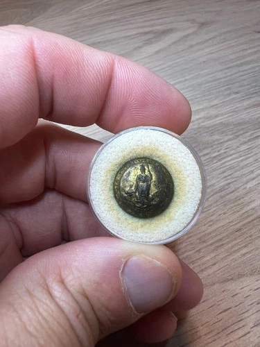 Dug Civil War Confederate Virginia Cuff Button Recovered in Norfolk, Va.