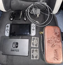 32GB Nintendo Switch Handheld System Black with Dock & Zelda Carry Case