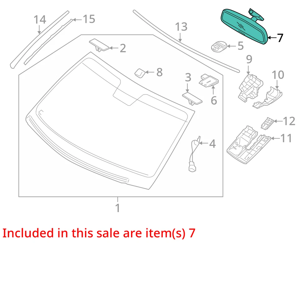 Espejo retrovisor interior KIA K900 2015 con atenuación automática y Homelink negro OEM Foto 3 de 4