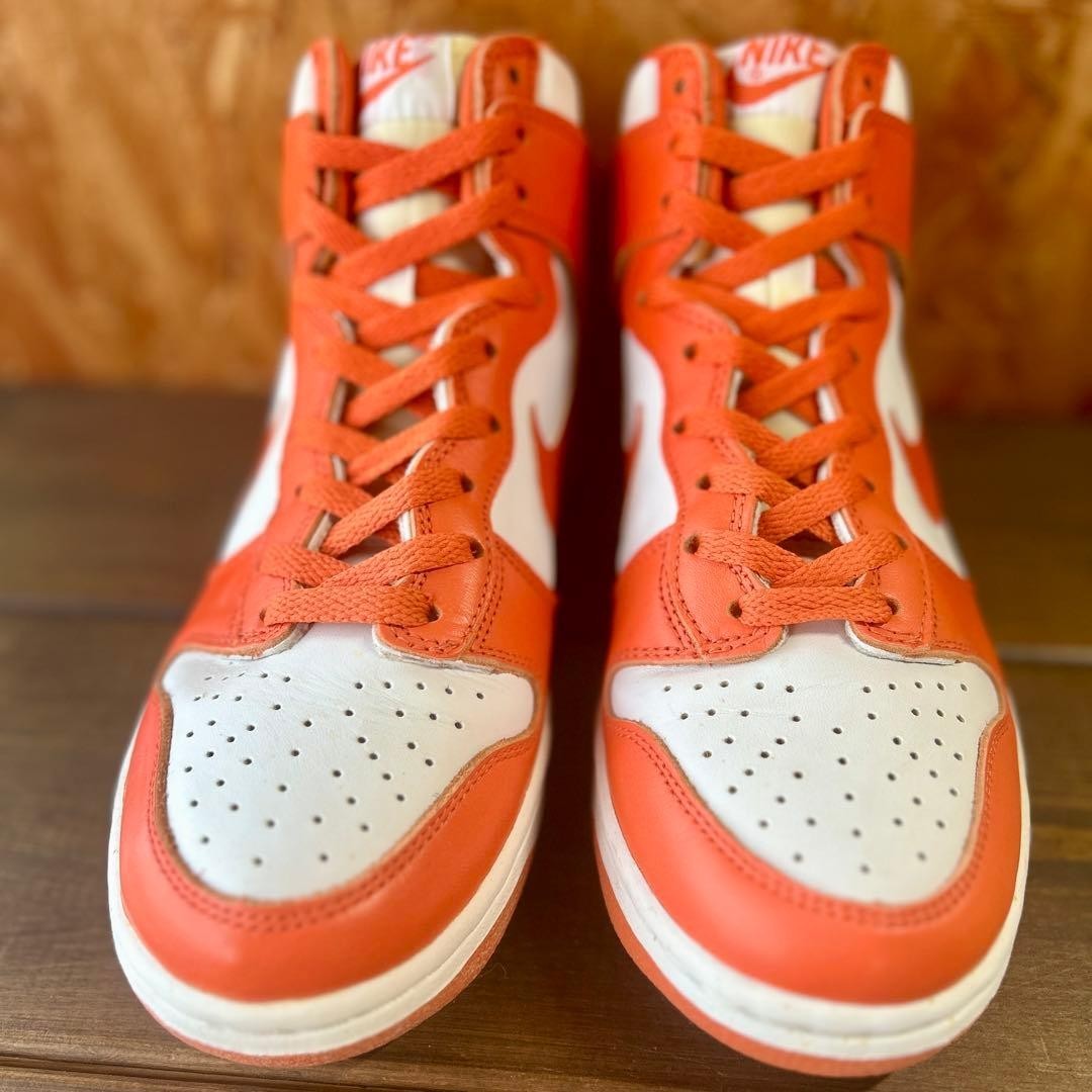 VINTAGE 1999 Nike Dunk High LE Syracuse White Orange US 8 26cm 630335-811 RARE image 10