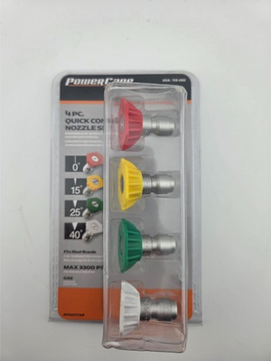 #ad PowerCare 4 Piece Pressure Washer Nozzle Set Gas Electric 2000 3300 PSI $10.95