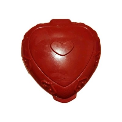 Rare item Heart-Shaped Red Plastic Weekly Pill Organizer With Mirror AVON