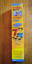 NEW SEALED Kodak MAX Versatility 400 35mm Film - 7 Rolls 192 Exp Vintage NOS