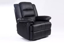 LOXLEY BONDED LEATHER RECLINER ARMCHAIR SOFA HOME LOUNGE CHAIR RECLINING GAMING.