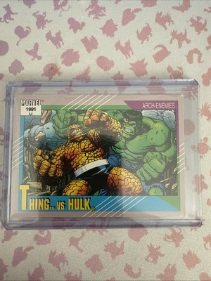 1991 Impel Marvel Super Heroes #103 Thing Vs Hulk