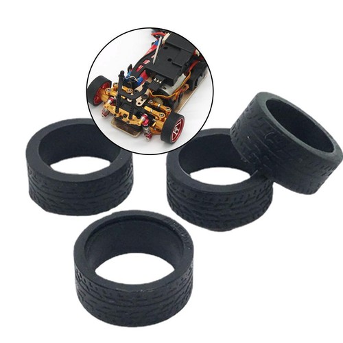RC Rubber Tires Wheel Tyres Set for WLtoys 1/28 Scale 4WD Racing Car Parts - Picture 5 of 7