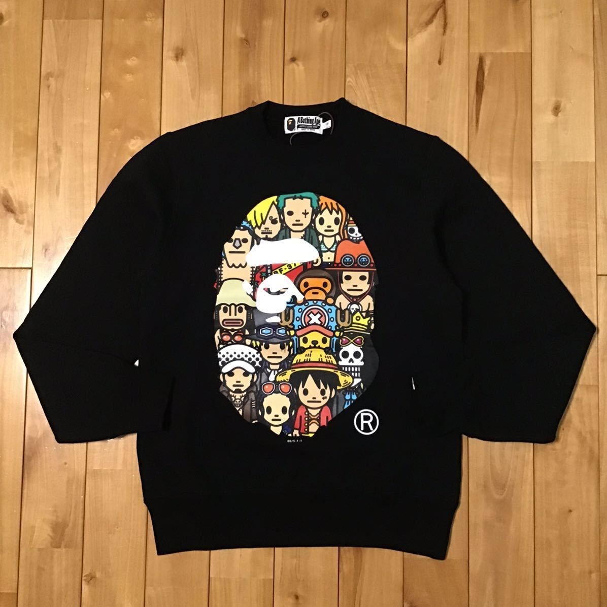 A・BATHING APE ワンピース BAPE One Piece Collaboration BIG HEAD Sweat Shirt A Bathing