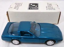 Vintage Ertl 6620ED 1996 Aqua Corvette Coupe Plastic 7" Car Unused in Box