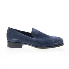 Di Bianco Monforte Mens Blue Suede Slip On Loafers & Slip Ons Casual Shoes 9