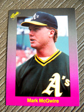 MARK McGWIRE 1989 CLASSIC PURPLE TRAVEL UPDATE EDITION CARD #190