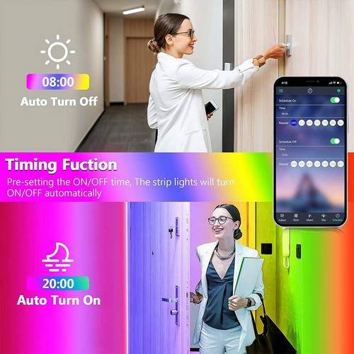 RGB LED Stripe Streifen Leiste 5050 Lichtband Lichtschlauch Lichterkette Dimmbar - Bild 2 von 15