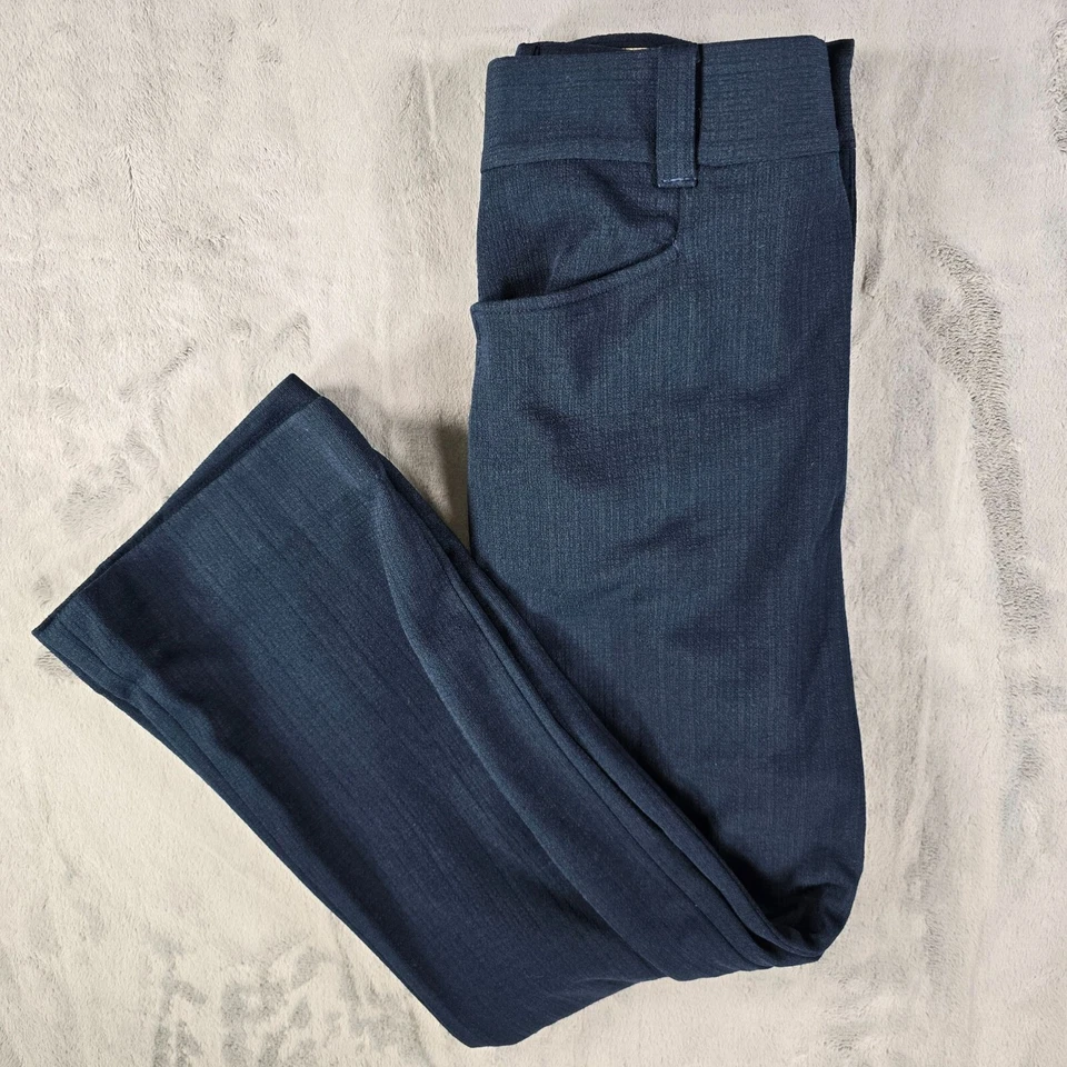 复古 20 世纪 70 年代 Waist-Watcher 蓝色 Talon 拉链男式正装长裤 (32x27) — 第 4/4 张图片