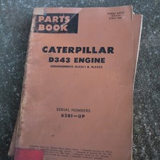 Cat Caterpillar D343 Diesel Engine Spare Parts Manual Book Catalog 62b Series