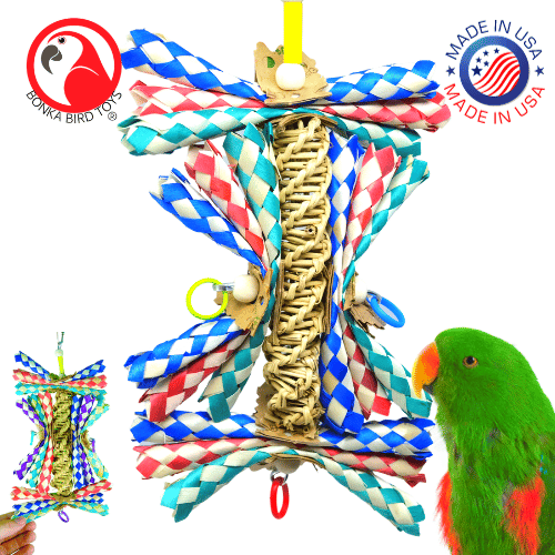 Gold Heels Bonka Bird Toys 1242 Helix - Colorful Shreddable Parrot Toy For Budgies Cockatoos African Greys More 374342 - Foto 5