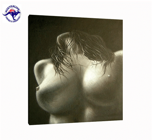 2 Oil Paintings Set - Nude Art Breast and Bottoms - Modern Decor on Canvas - Picture 7 of 7