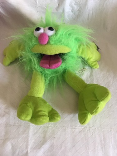 Carousel Softoys 24 Karat Series Green Plush Furball Wild Fuzzy Hair NWT 13” - Picture 4 of 6
