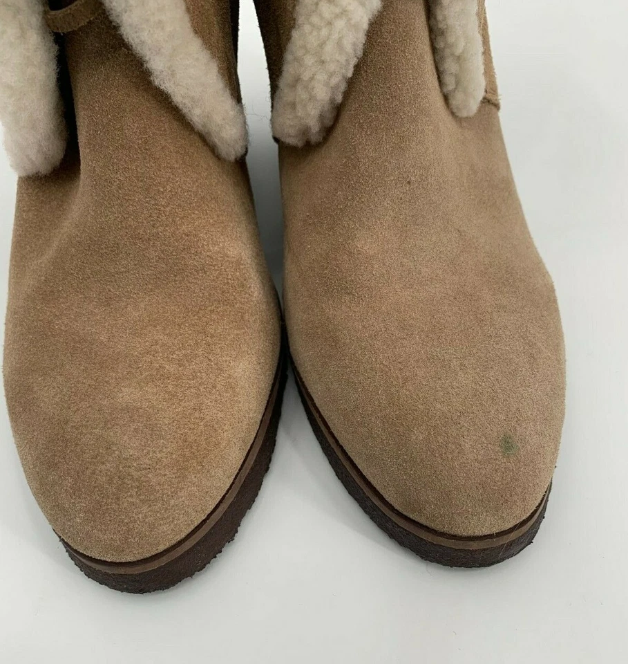 Великолепный Catalina светло-коричневый замшевый на танкетке каблук зимние пинетки флисовая подкладка 9,5 М - Изображение 3 из 4