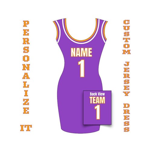 Custom Name Number Jersey Dress for Adults | Women’s Basketball Jersey Dress | L - Picture 41 of 112