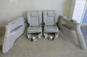 Mercedes R -Klasse W251 Innenausstattung Sitze 3. Reihe Leder Grau (7 Sitze )