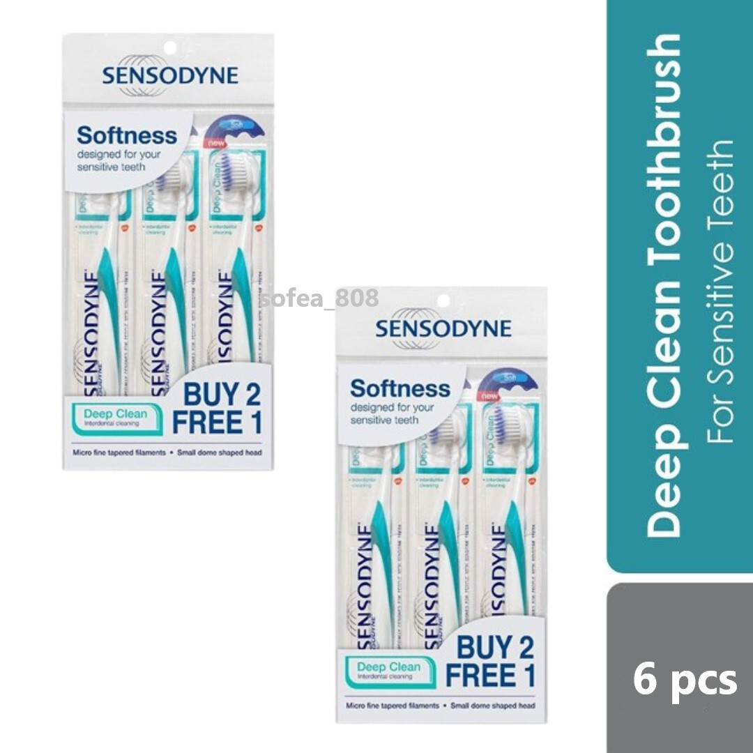 6s Sensodyne Deep Clean Precision Gentle Toothbrush SOFT For