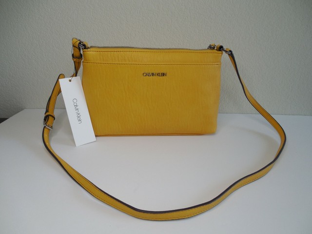 calvin klein yellow purse