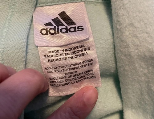 Adidas Hoodie Girl's XL (16) Aqua Teal Hooded Active Running - Picture 4 of 9
