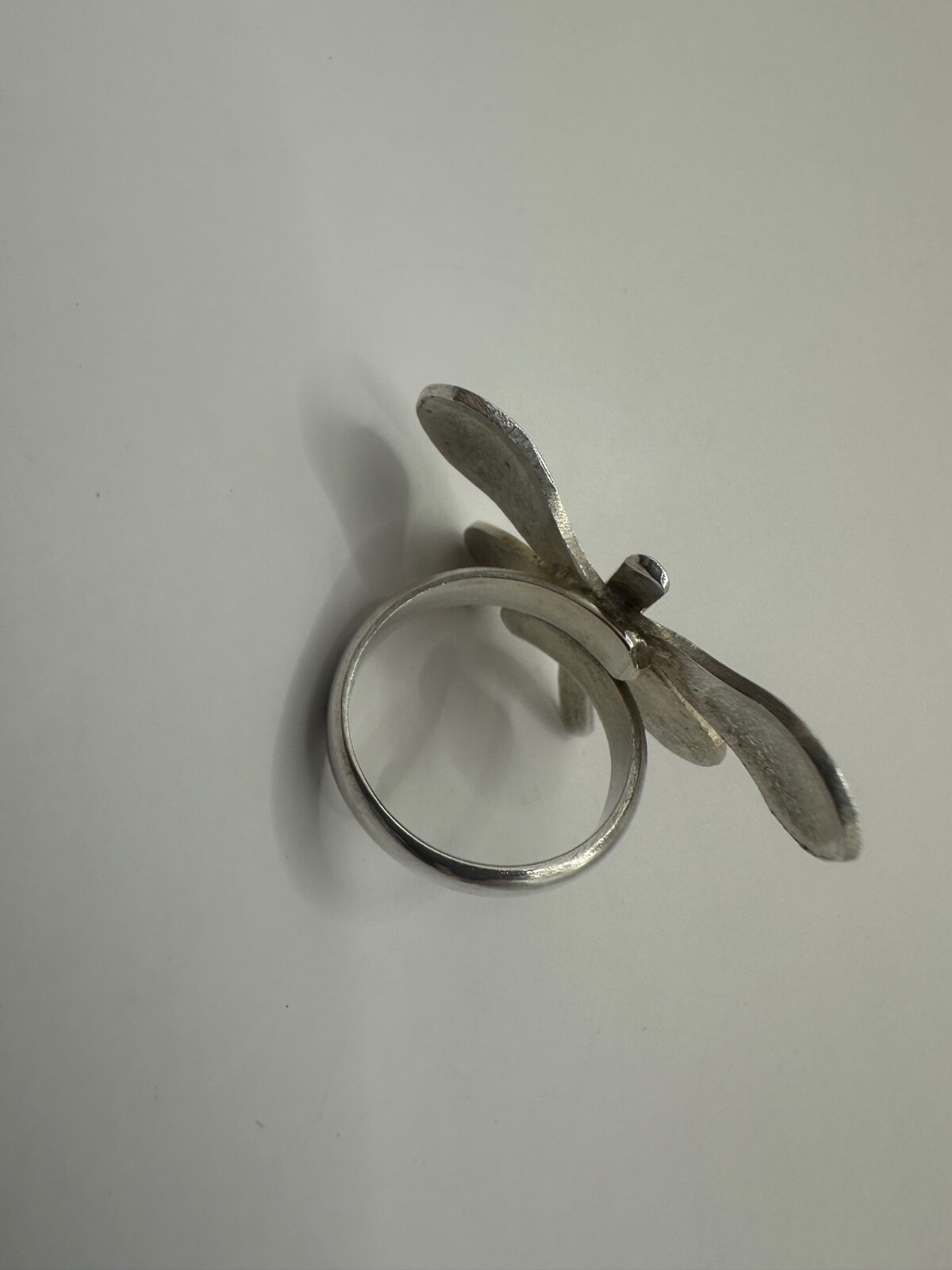 Beautiful Peruvian Silver Dragonfly Ring (Size 8) - image 5