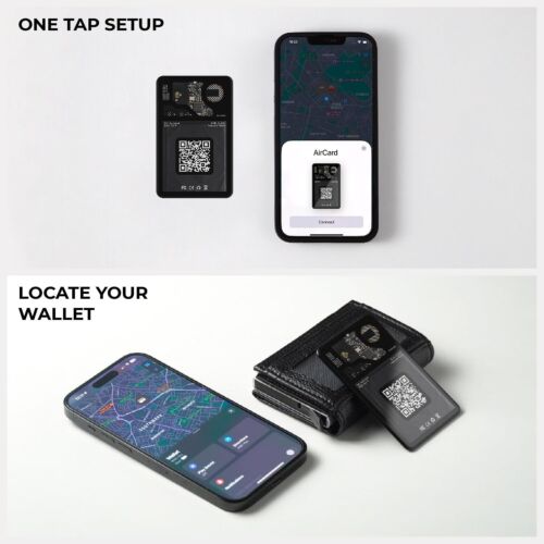Rolling Square Aircard Bluetooth Tracker Item Finder NFC Tag wallet Card PBBox - Picture 5 of 7