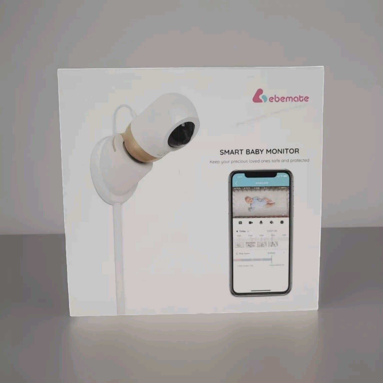 Ebemate Smart Baby Monitor with HD Video, Audio, Pan, Tilt, Temp & Humidity Sensors-image