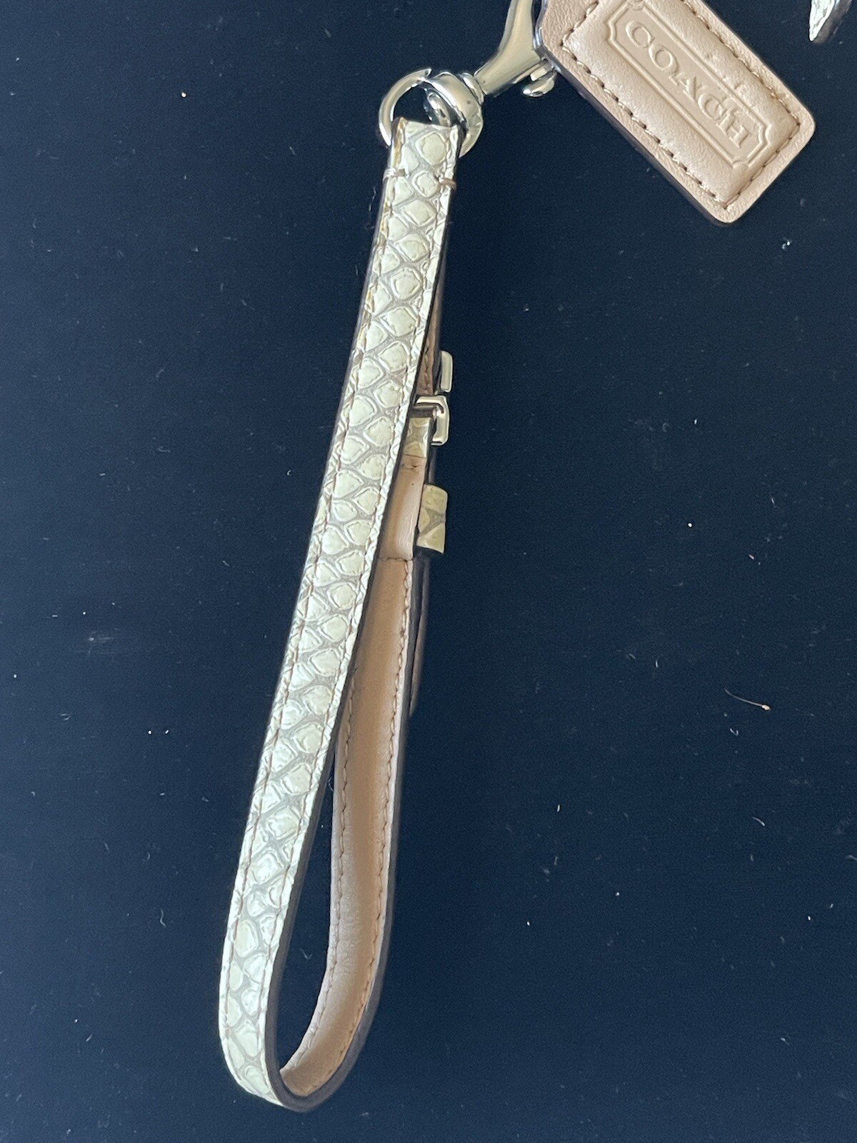 COACH Beige Leather Python Stamped Medium Clutch … - image 6