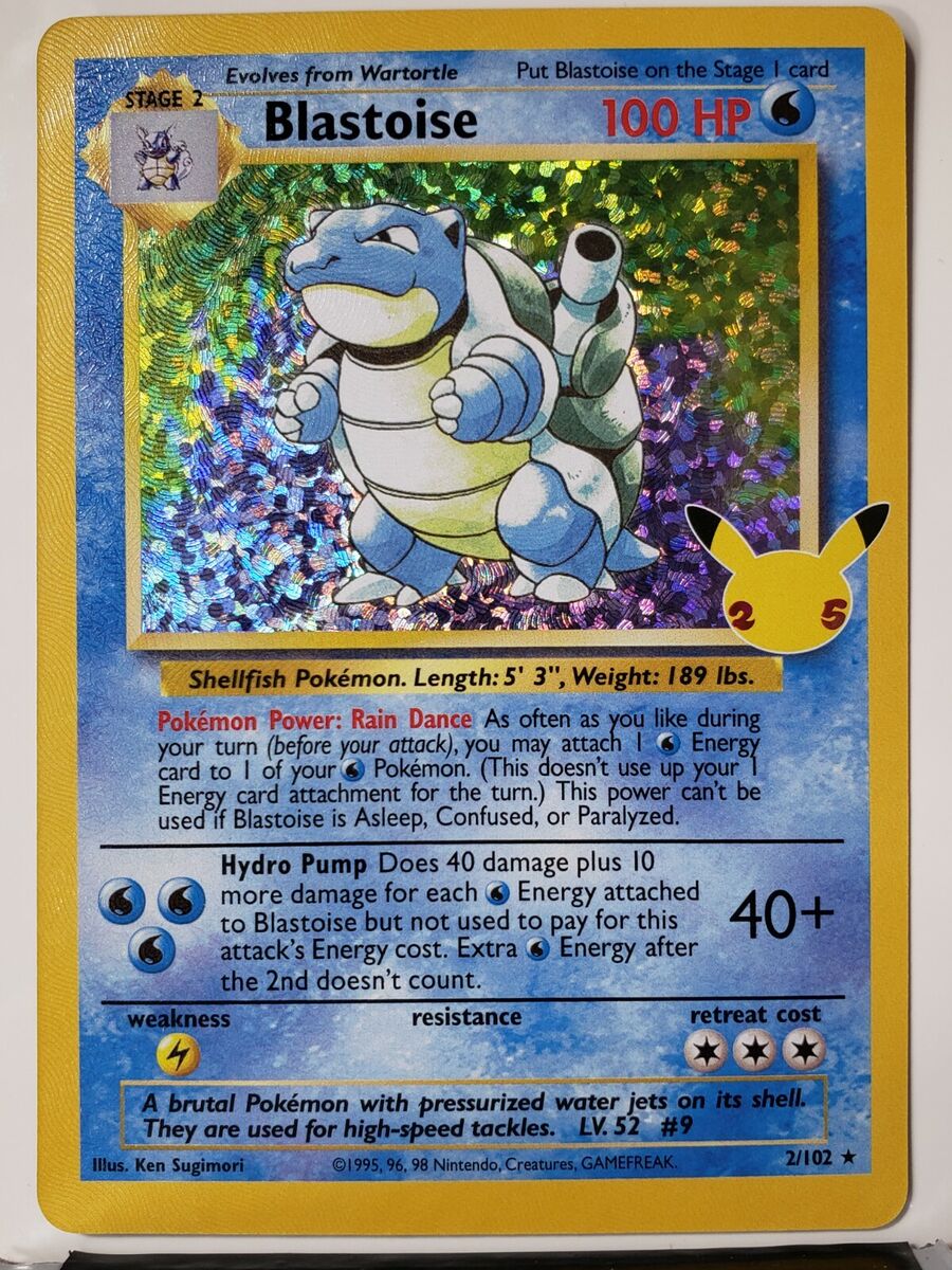 Carta Pokémon Blastoise (2/102) - Celebrações 25 Anos - Alfabay